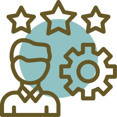 Dişliler. Web simgesi vektör illüstrasyonu