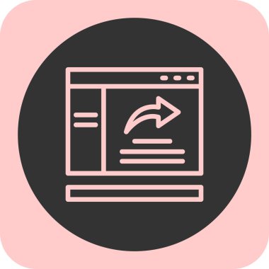 Bir web simgesinin vektör illüstrasyonu