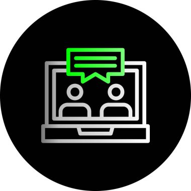 Web sohbet simge vektör çizim