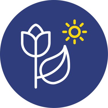 Bir bitki simgesinin vektör illüstrasyonu