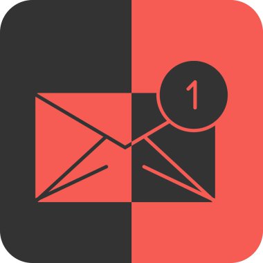 soyut arkaplanda izole edilmiş zarf simgesi, vektör illüstrasyonu