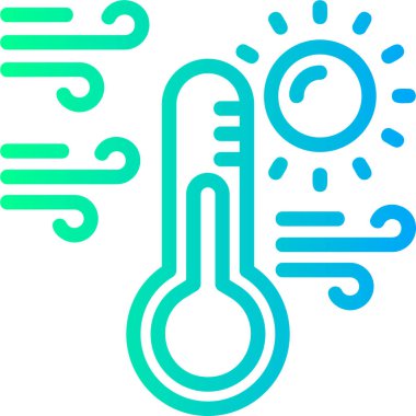 Termometre. Web simgesi basit illüstrasyon