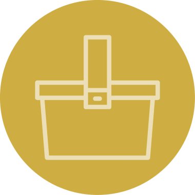 Bir kova simgesinin vektör illüstrasyonu