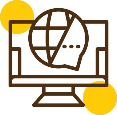 İnternet web simgesi, vektör illüstrasyonu