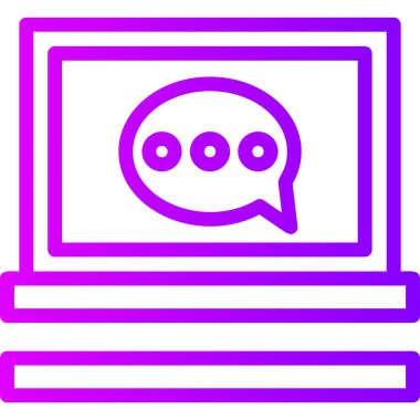 Sohbet web simgesi vektör illüstrasyonu