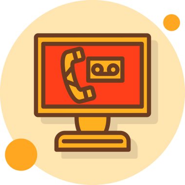 Destek çağır. Web simgesi vektör illüstrasyonu