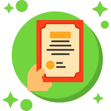 Belge. Web simgesi basit illüstrasyon