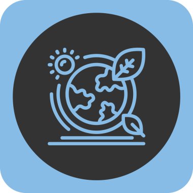 soyut grupta izole edilmiş dünya simgesi