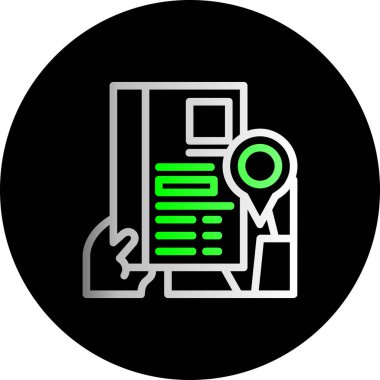 Belge modern simgesinin vektör illüstrasyonu