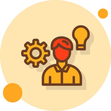 Bir adamın ve dişlinin vektör çizimi