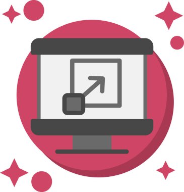 çevrimiçi alışveriş düzlüğü simgesi, vektör illüstrasyonu