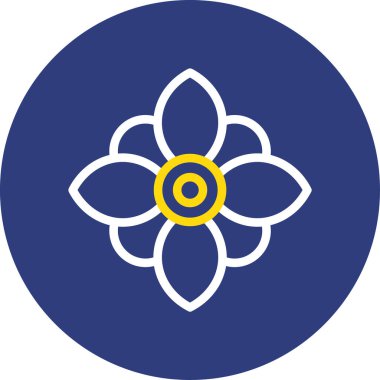 Çiçek simgesinin vektör illüstrasyonu