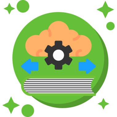 Düz vitesli bulut hesaplama simgesi