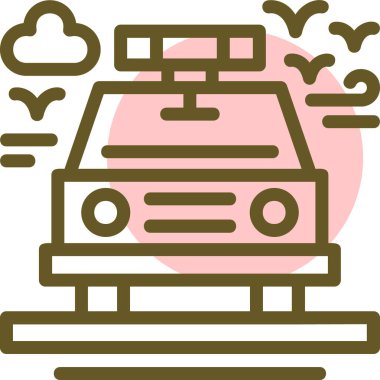 araba simgesi, vektör illüstrasyonu