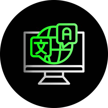 Kişisel ve ticari için vektör bilgisayar simgesi.