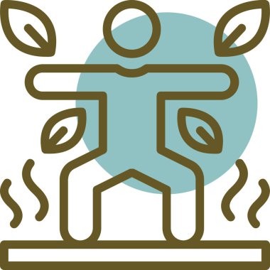 yoga poz simgesi vektör illüstrasyonu