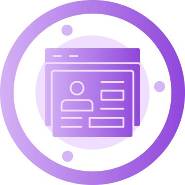 Tarayıcı. Web simgesi basit illüstrasyon