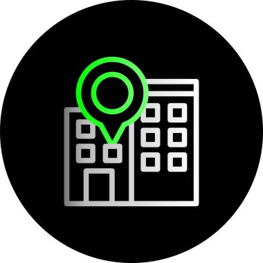 konum simgesi, vektör çizimi