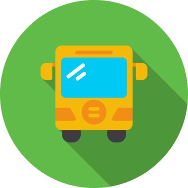 Otobüs Düz Vektör Simgesi