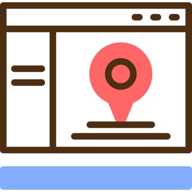 konum haritası vektör illüstrasyonu