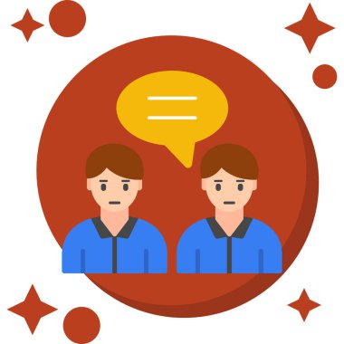 iki kişi simge vektör illüstrasyonu