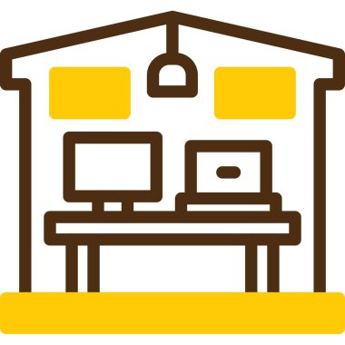 Masa. Web simgesi basit illüstrasyon