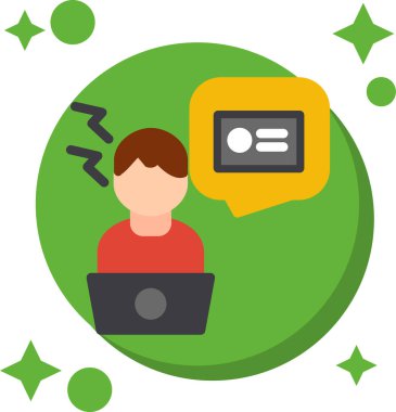 Konuşma balonu ile çağrı merkezi operatörü