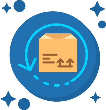 Teslimat. Web simgesi basit illüstrasyon