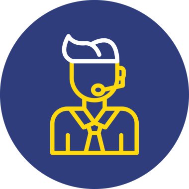 Mavi takım elbiseli bir adamın vektör çizimi