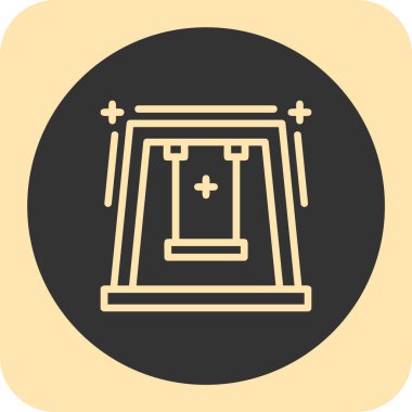 Gölgeli modern binanın vektör simgesi