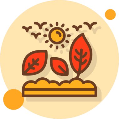 Sonbahar mevsimi simgesi, vektör illüstrasyonu