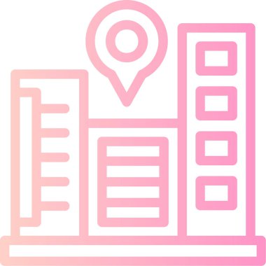 konum haritası gps simgesi doldurulmuş dış hat biçimi