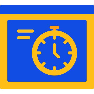 Saat. Web simgesi basit illüstrasyon