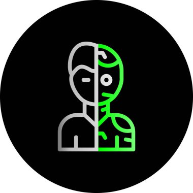 Benzersiz kullanıcı hesabı vektör simgesi