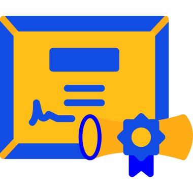 Sertifika simgesi, vektör illüstrasyon tasarımı