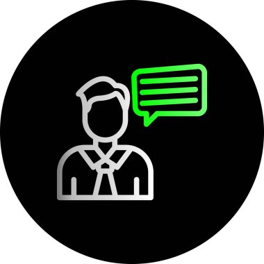 Vektör sohbet simgesi illüstrasyonu