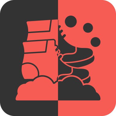 Kış botlarının modern vektör simgesi