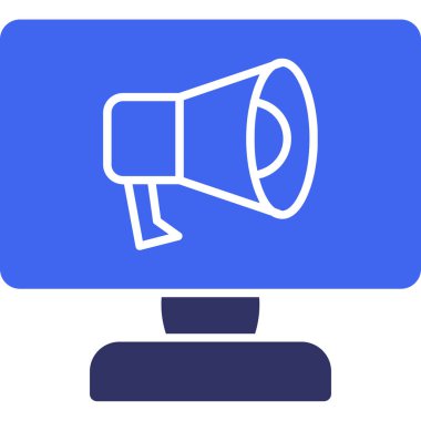 Konuşmacı. Web simgesi basit illüstrasyon