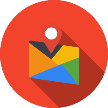 pin haritası konumu simgesi düz biçimli