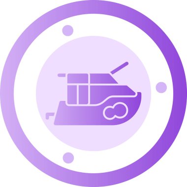 askeri tank simgesi, vektör illüstrasyonu