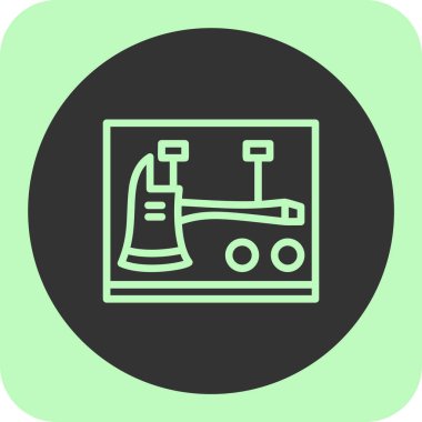 Soyut arkaplan gruplandırılmış ve düzenlenebilir fabrika simgesi.