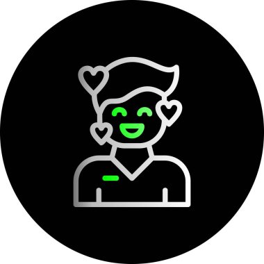 Kadın. Web simgesi basit illüstrasyon