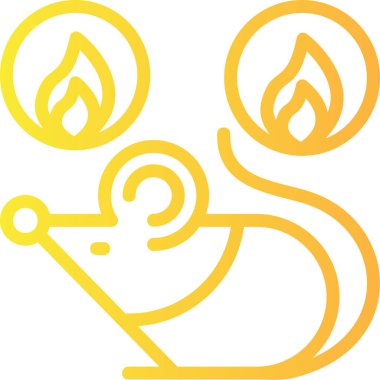 Yanan bir mumun vektör illüstrasyonu