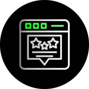 yıldız derecelendirme simgesi, vektör illüstrasyonu