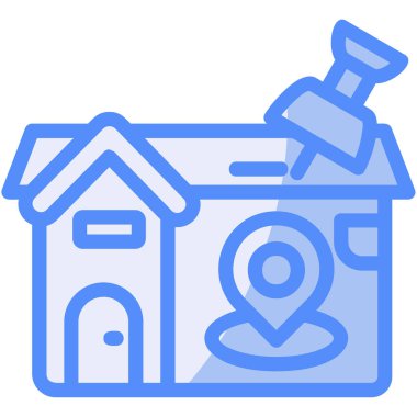 ev konumu haritası simgesi - taslak biçimi