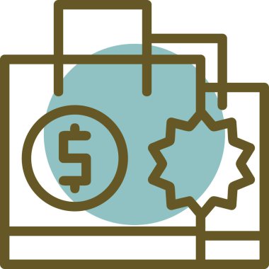 İş ve finans simgesinin vektör illüstrasyonu