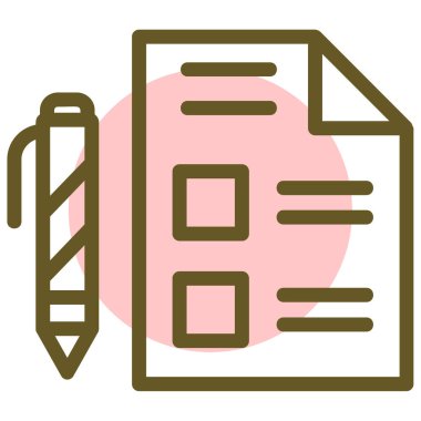 Belge. Web simgesi basit illüstrasyon