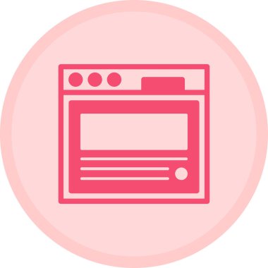 Mutfak fırını. Basit resimleme