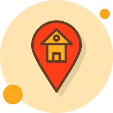 konum. Web simgesi basit illüstrasyon