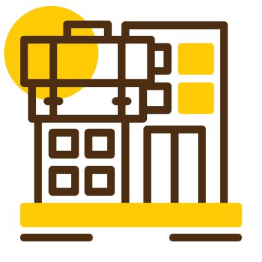 Mimari şehir mimari simgesi ana hatlar biçiminde